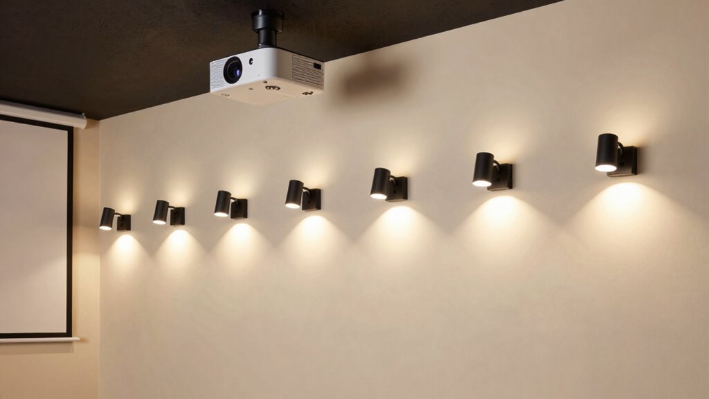 top projector room lighting