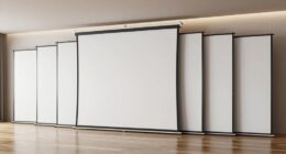 top white projector screens