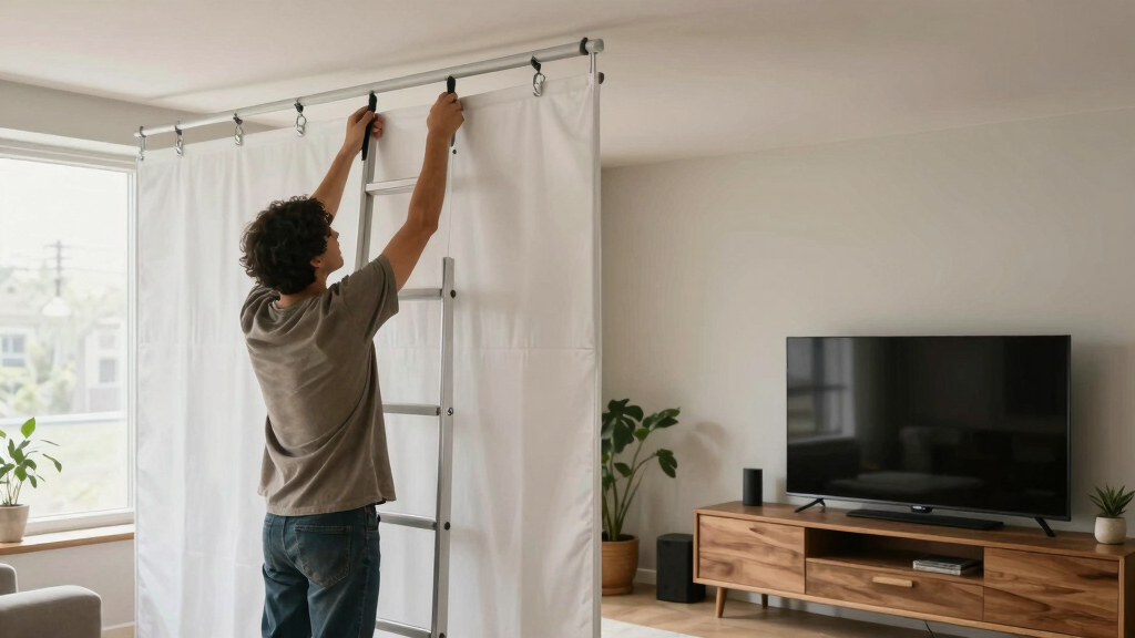The IKEA Store Convinced Me to Hang Room Dividers from the Ceiling