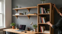 A Renter-Friendly Wall And IKEA BILLY Created A Moody Office