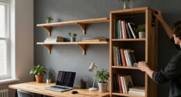 A Renter-Friendly Wall And IKEA BILLY Created A Moody Office
