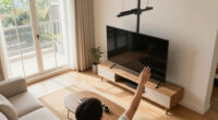 She Didn't Want Her TV Taking Up Wall Space — So She Hung It From The Ceiling