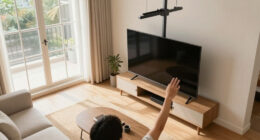 She Didn't Want Her TV Taking Up Wall Space — So She Hung It From The Ceiling