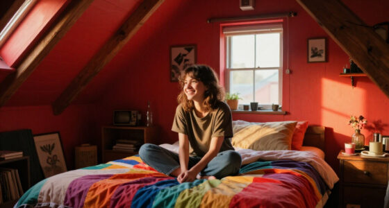 A Plain Attic Bedroom Is Now A “Little Jewel Box” After A Colorful Redo