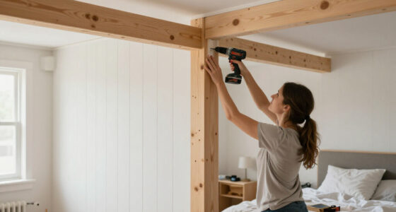A Structural Beam Was An Eyesore In This Bedroom — She Added Paneling To Disguise It