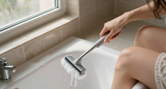 I Have A Leg Injury, And This Extendable Spin Scrubber Has Been A Lifesaver
