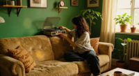 They Turned Their Beige 1900S Parlor Into A Bold, Green “Analog Room”