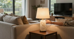 Walmart's New $25 Travertine-Look Lamp Looks Shockingly High-End